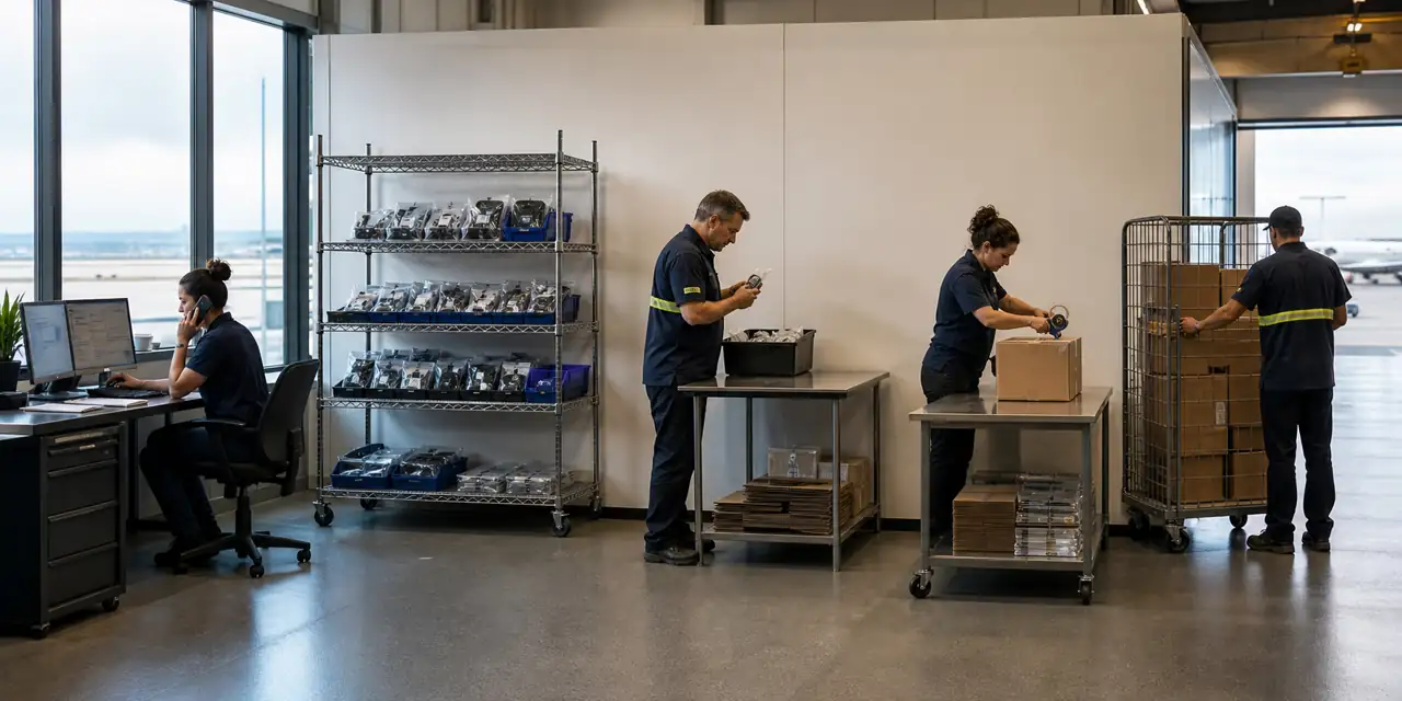 A realistic order control table connecting demand signals, small production batches and parcel dispatch