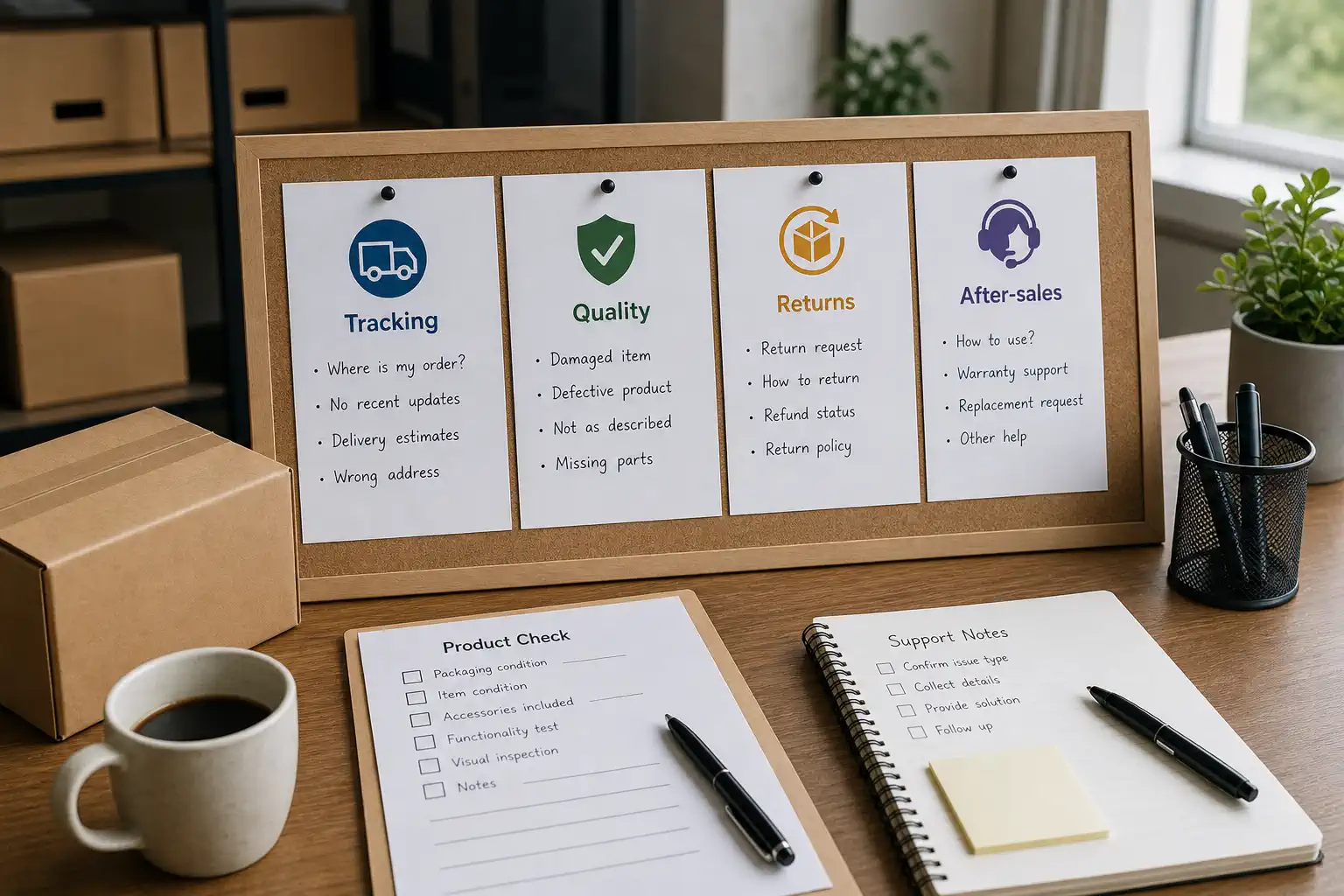 Diagnostic board separating tracking quality returns and after-sales support issues