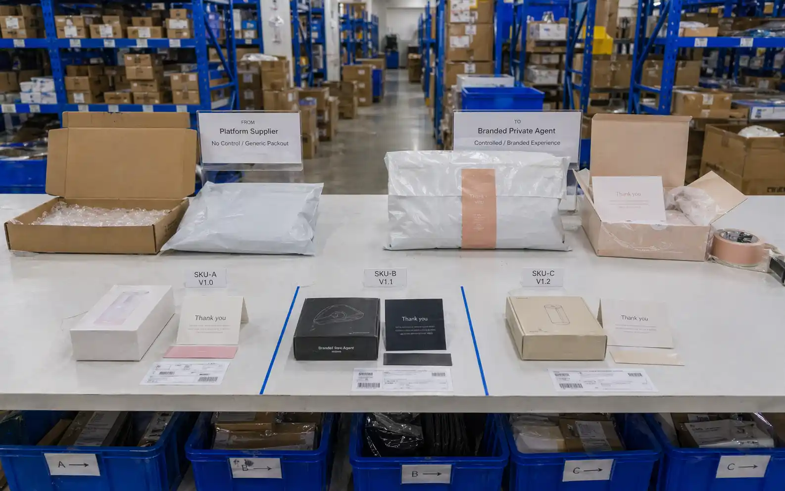 AliExpress dropshipping migration to branded private agent with correct packaging version control