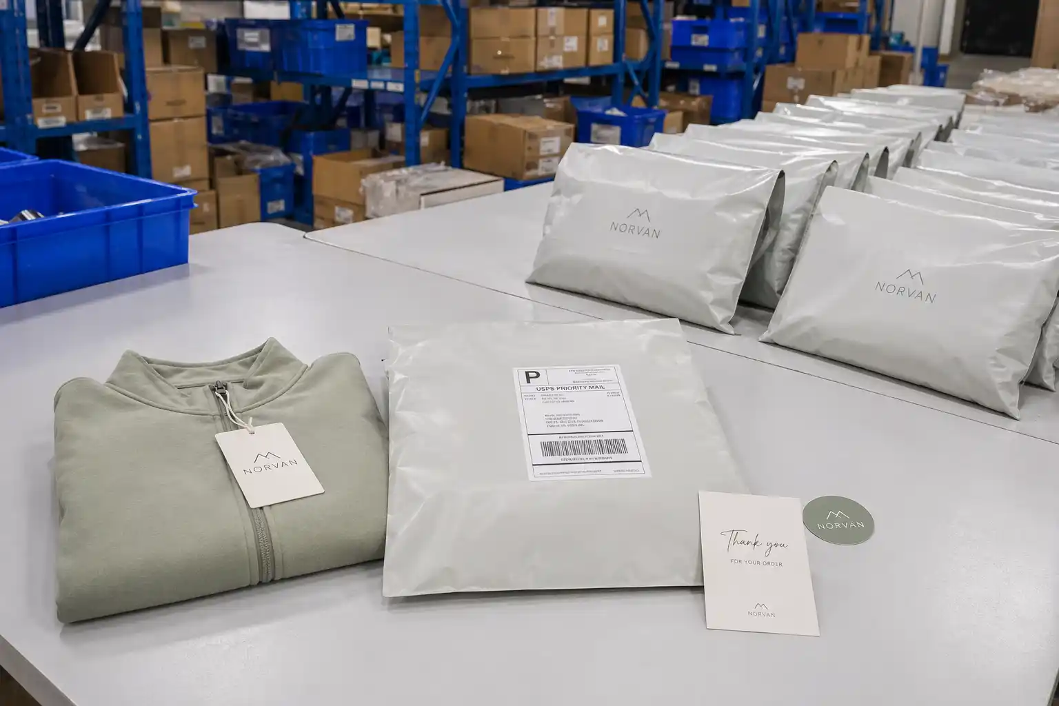 Customer-facing branded parcel with clean packaging and no supplier trace