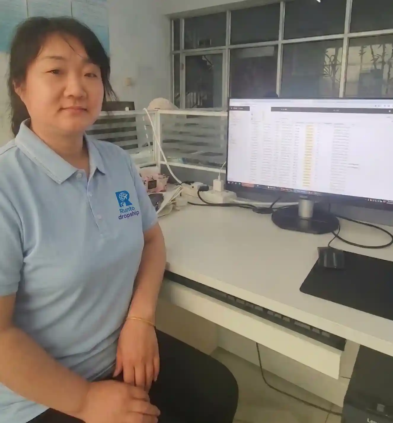 Nina from the Runtodropship China operations team serving as procurement manager