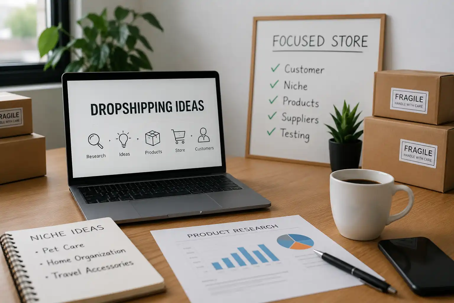 Dropshipping ideas research for building a focused online store