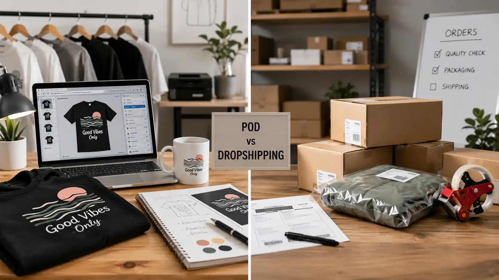 How to Compare Print-on-demand vs Dropshipping in 2026