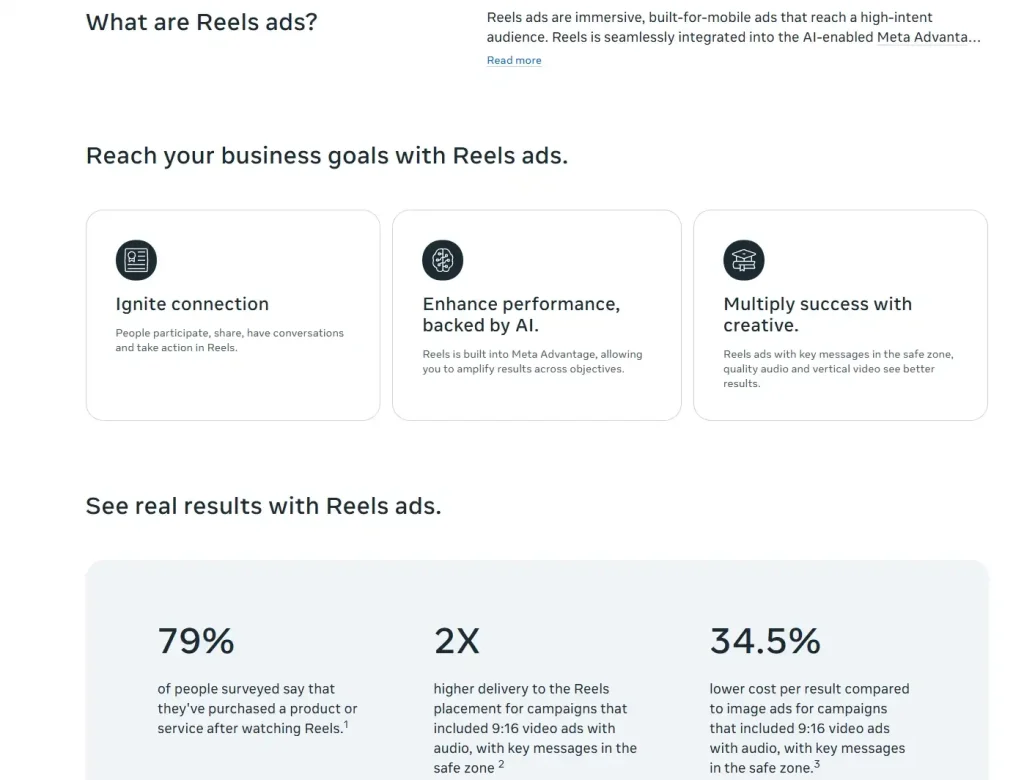 Reels ads examples for Facebook Ads for Dropshipping