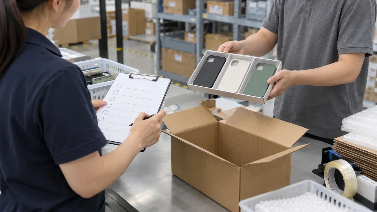 Product variations checked during a warehouse order handoff