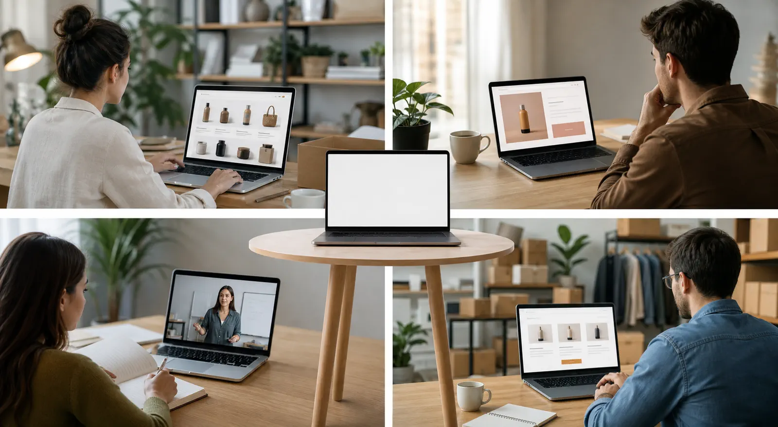 A small ecommerce team mapping store requirements and growth plans