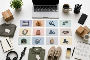 A sourcing workspace with twelve distinct supplier option cards