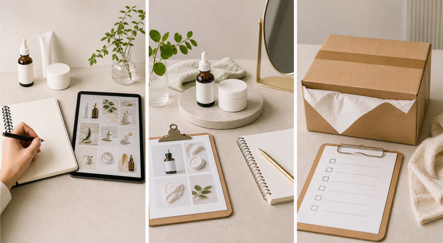 Three skincare dropshipping decisions shown through samples documents and controlled order workflow