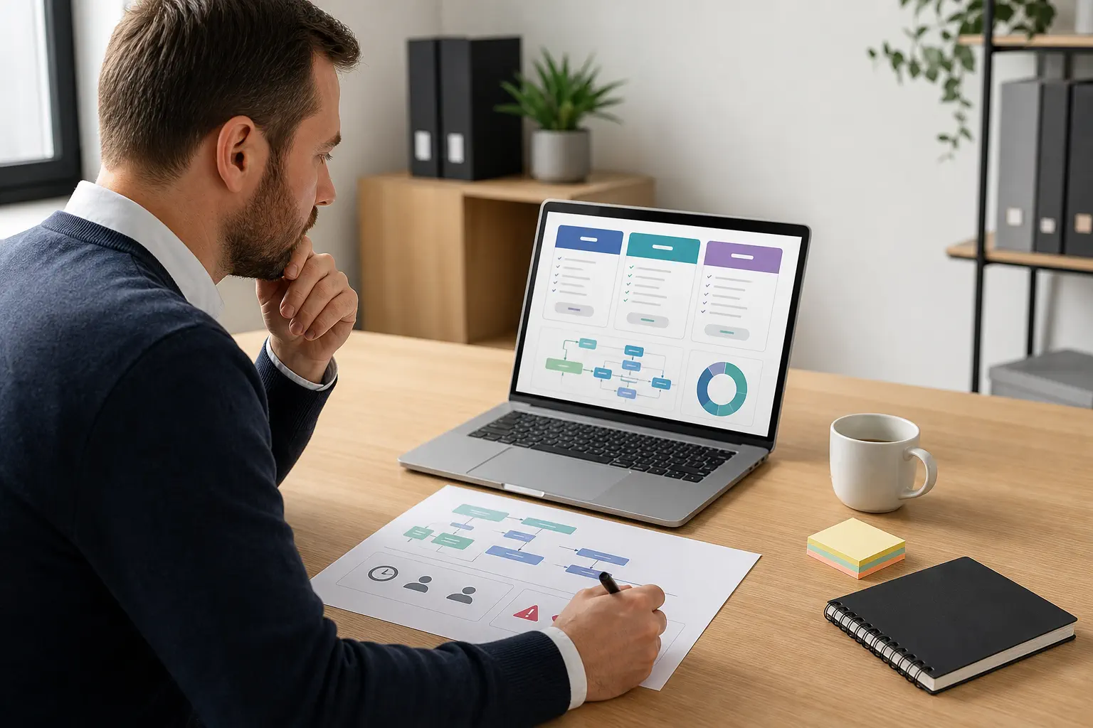 An ecommerce manager reviewing software cost, workflow complexity, and operational risk