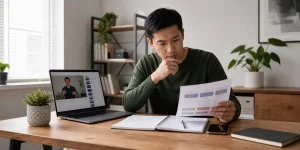 An ecommerce seller compares online education sources and a written offer before deciding what to trust