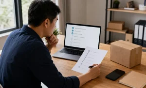 An ecommerce operator compares an international parcel timeline with a local-carrier handoff record