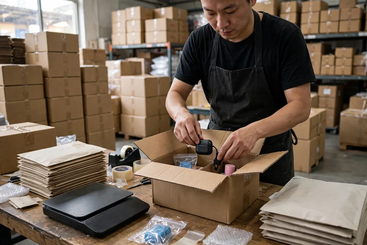 Combining items from different suppliers into one parcel at the packing bench: the work no single supplier can do for you.