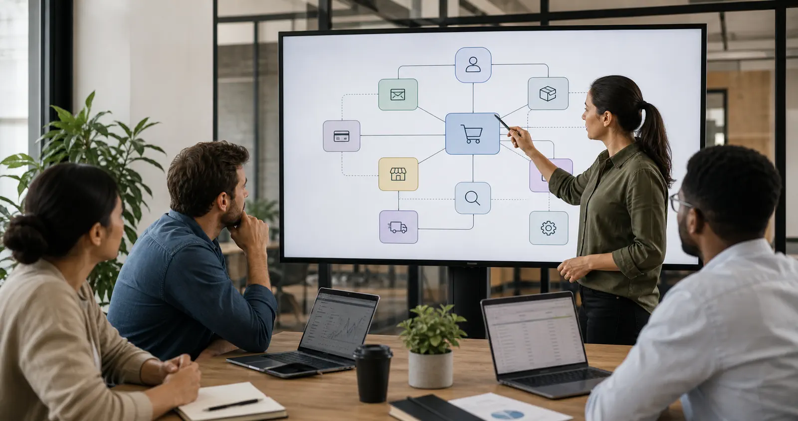 An ecommerce operations team reviewing a focused app and integration map