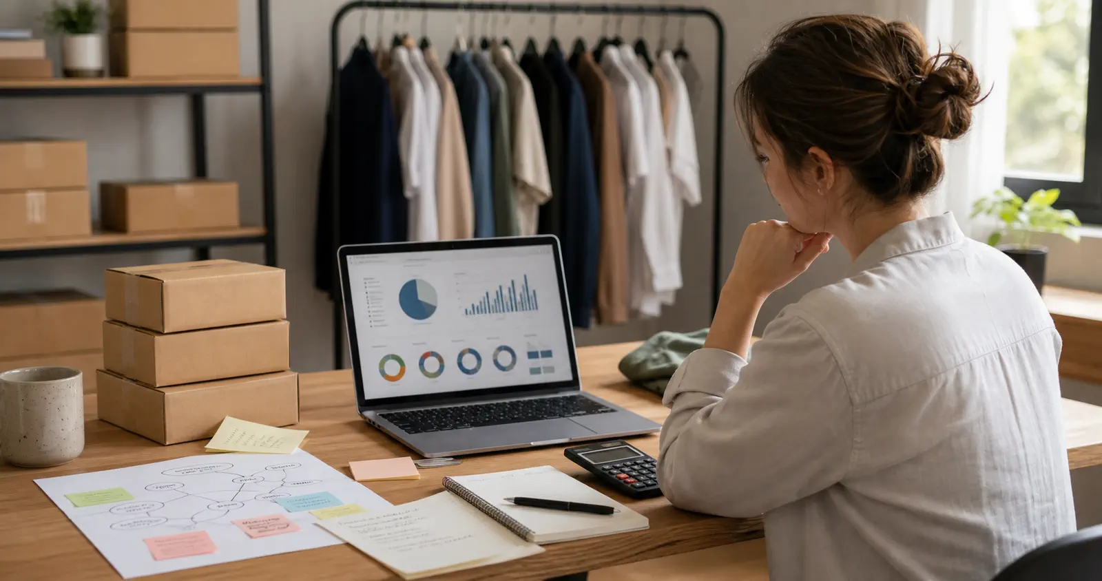An ecommerce operator reviewing revenue costs margin and operational workload
