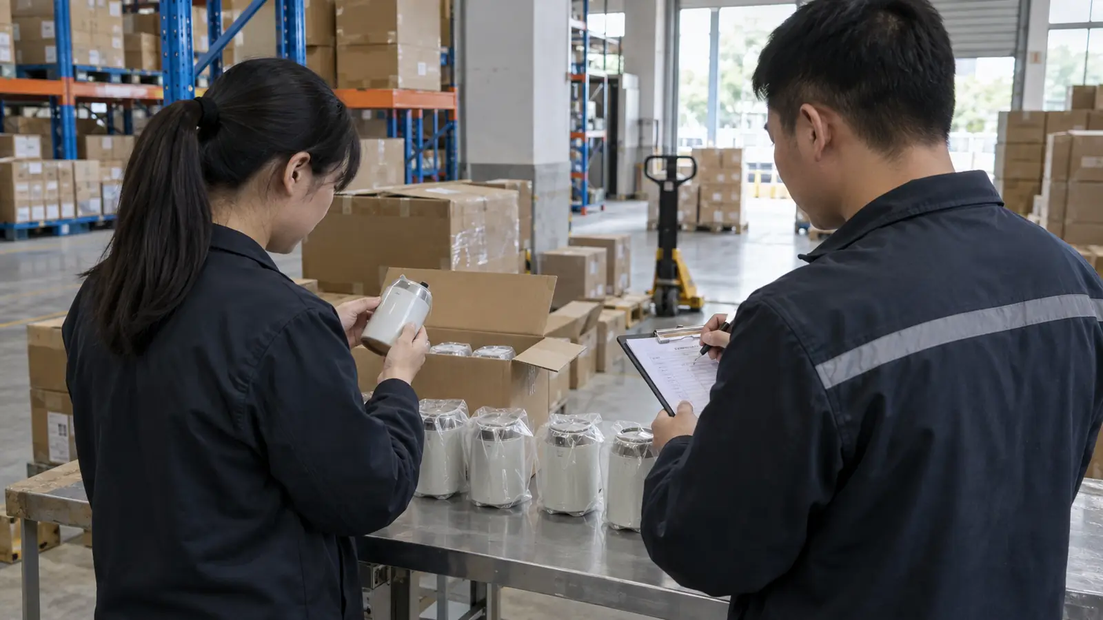 Receiving and quality check for a limited fulfillment test batch in China