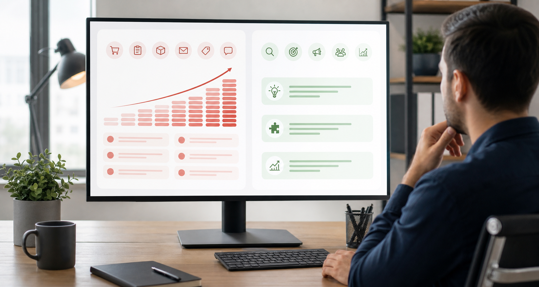 An ecommerce operator reviewing a workload capacity dashboard